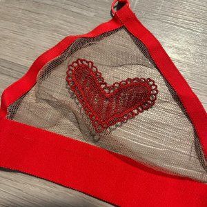 For Love & Lemons valentines appliqué bra